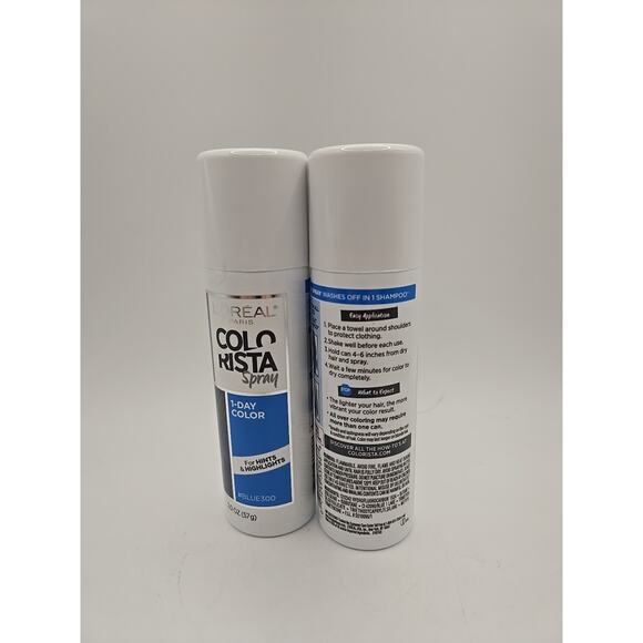Lots of 2 L’Oréal Colorisys Spray 1-Day Temporary Hair Color -Blue300 - Picture 2 of 2
